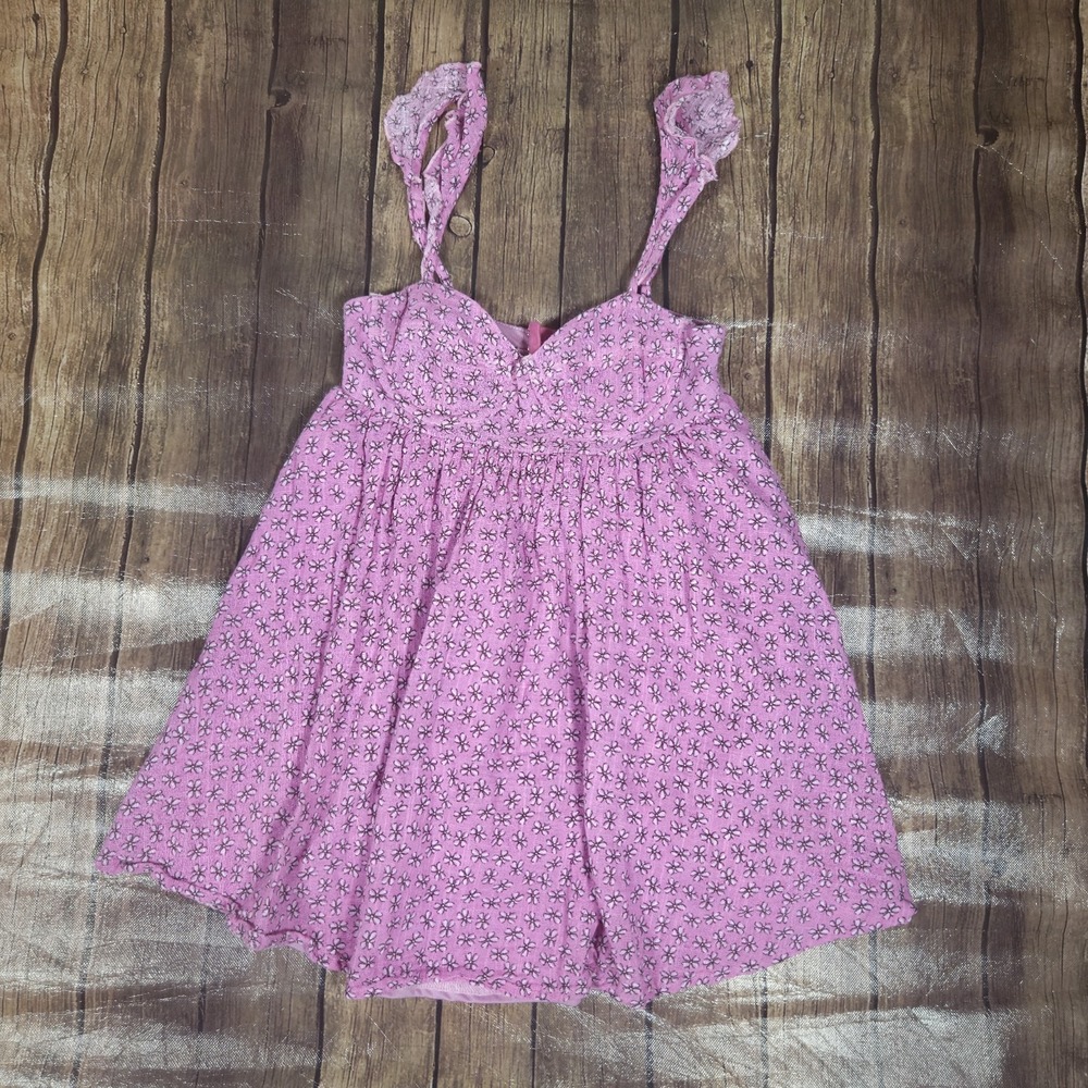Victoria + Sophia Babydoll Mini Dress Womens S Pink Lined Coquette Cottagecore